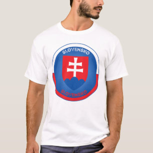 Slowakei Wappen Kreisform  T-Shirt
