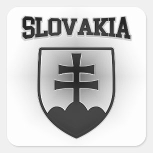 Slowakei-Wappen Quadratischer Aufkleber