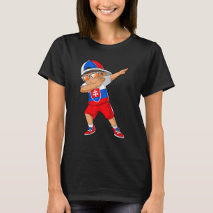 Slowaken Junge Dabbing Tanz Slowakei Wurzeln Erbe T-Shirt