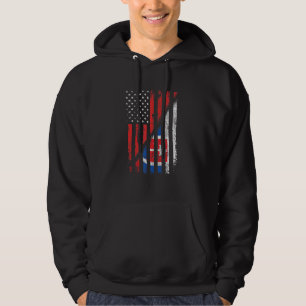 Slowakisch American Flag Retro Style USA Slowakei Hoodie