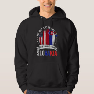 Slowakisch Amerikanisches Patriot Herz ist aus der Hoodie