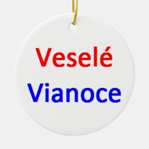 slowakisch fröhliche weihnachten keramik ornament
