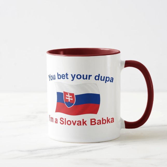 Slowakische Babka-Wette Ihr Dupa Tasse (Rechts)