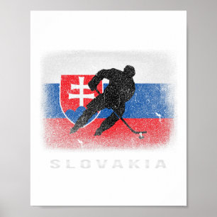 Slowakische Eishockey-Slowakische Flagge Poster