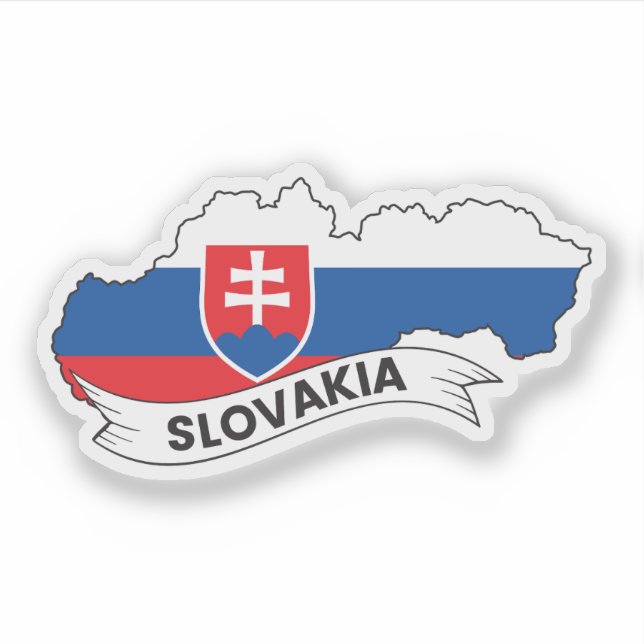 Slowakische Flagge Aufkleber (Vorderseite)