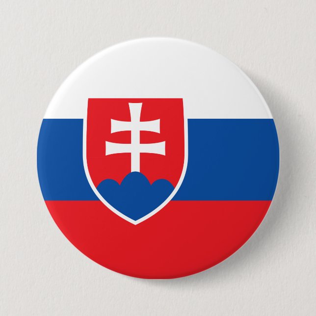 slowakische Flagge Button (Vorderseite)