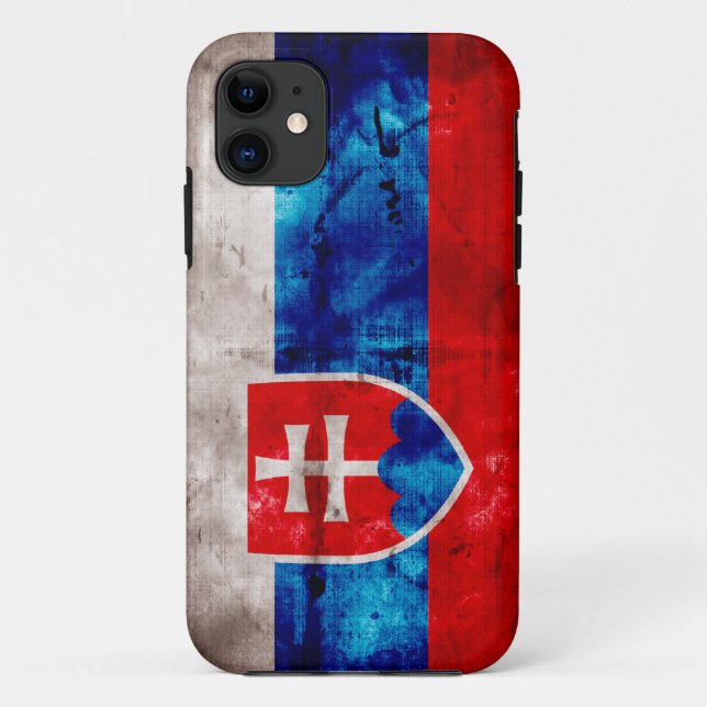 Slowakische Flagge Case-Mate iPhone Hülle (Rückseite)