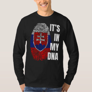 Slowakische Flagge Dna Fingerprint Slowakei T-Shirt