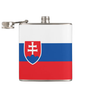 Slowakische Flagge Flachmann