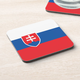 Slowakische Flagge Getränkeuntersetzer