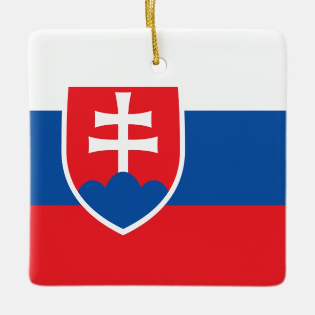 slowakische Flagge Keramikornament (Vorderseite)