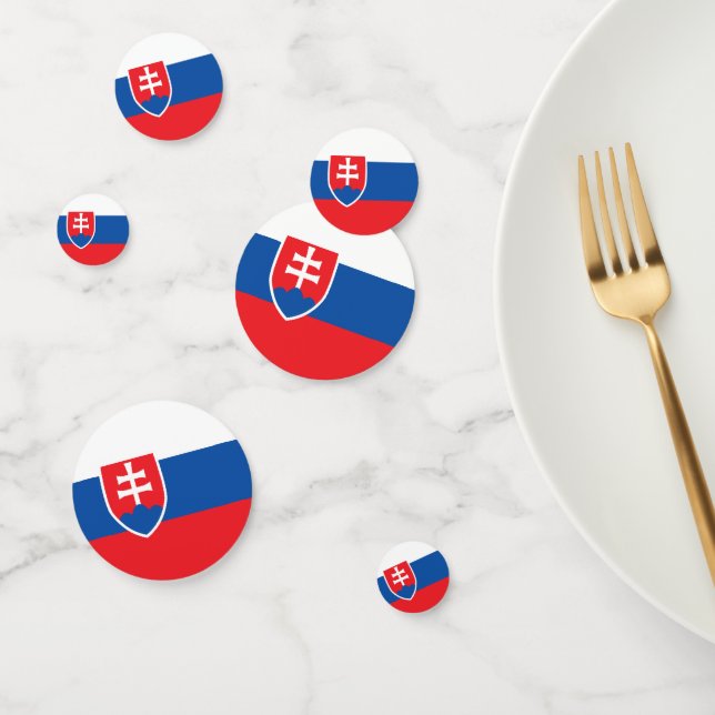Slowakische Flagge Konfetti (Gruppe)