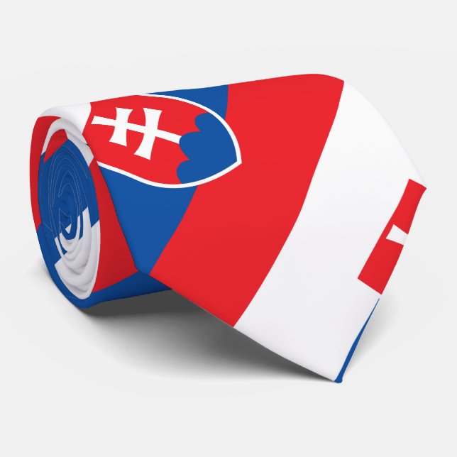slowakische Flagge Krawatte (Gerollt)