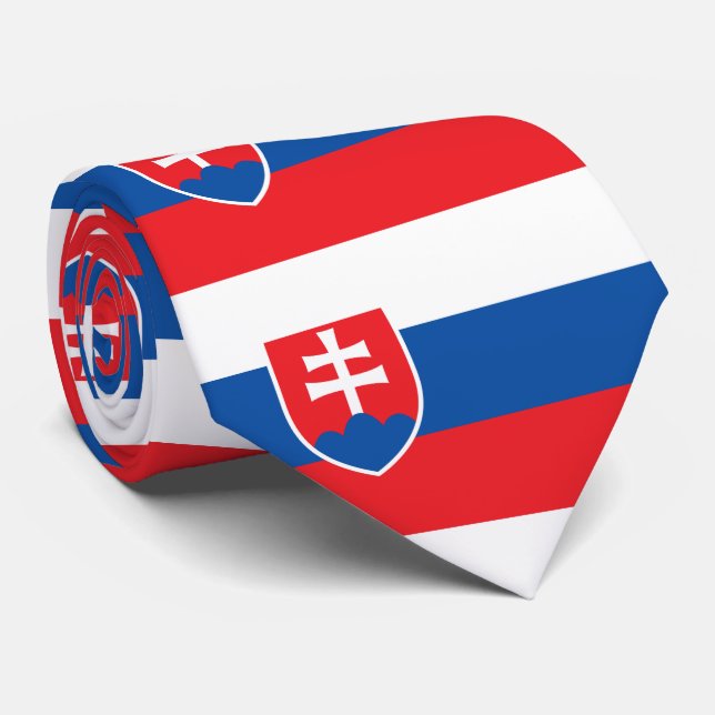 slowakische Flagge Krawatte (Gerollt)
