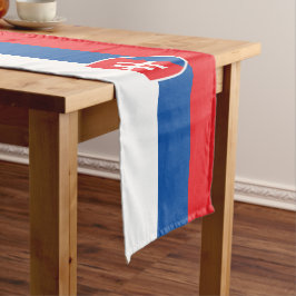 Slowakische Flagge Kurzer Tischläufer