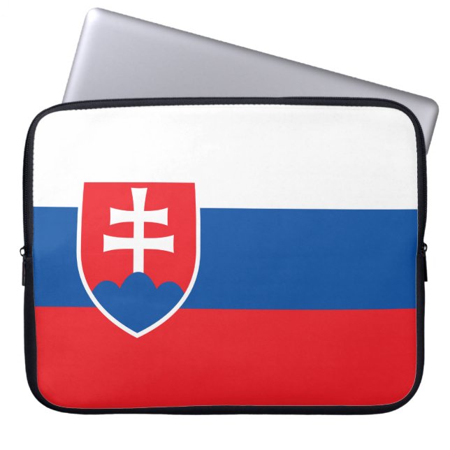 slowakische Flagge Laptopschutzhülle (Vorderseite)