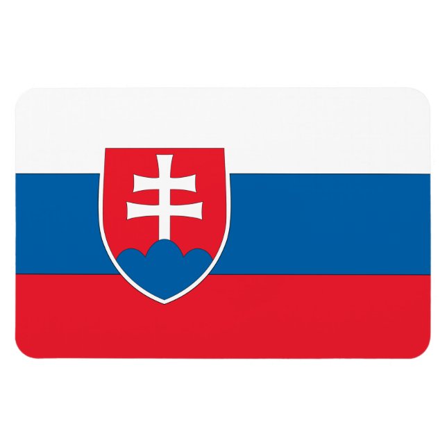 slowakische Flagge Magnet (Horizontal)
