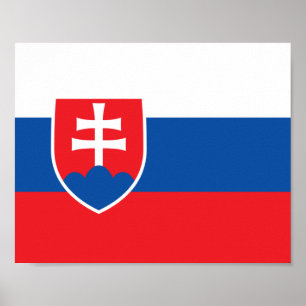 slowakische Flagge Poster