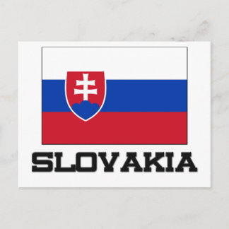slowakische Flagge Postkarte