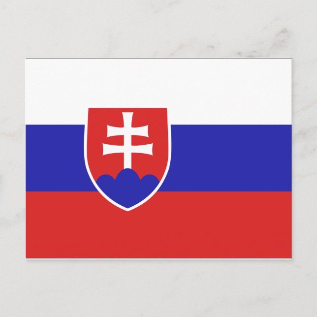 slowakische Flagge Postkarte (Vorderseite)