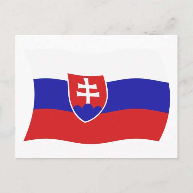 Slowakische Flagge Postkarte (Vorderseite)