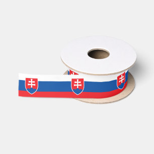slowakische Flagge Satinband