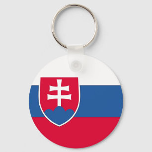 slowakische Flagge Schlüsselanhänger