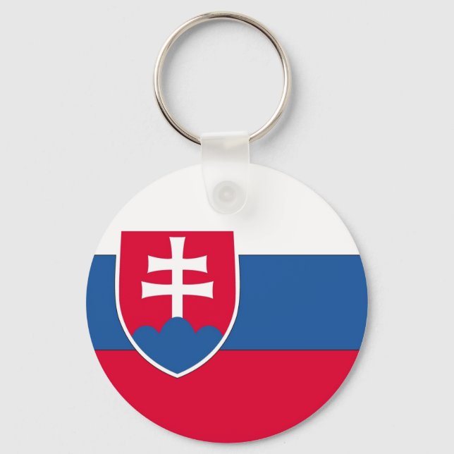 slowakische Flagge Schlüsselanhänger (Vorderseite)