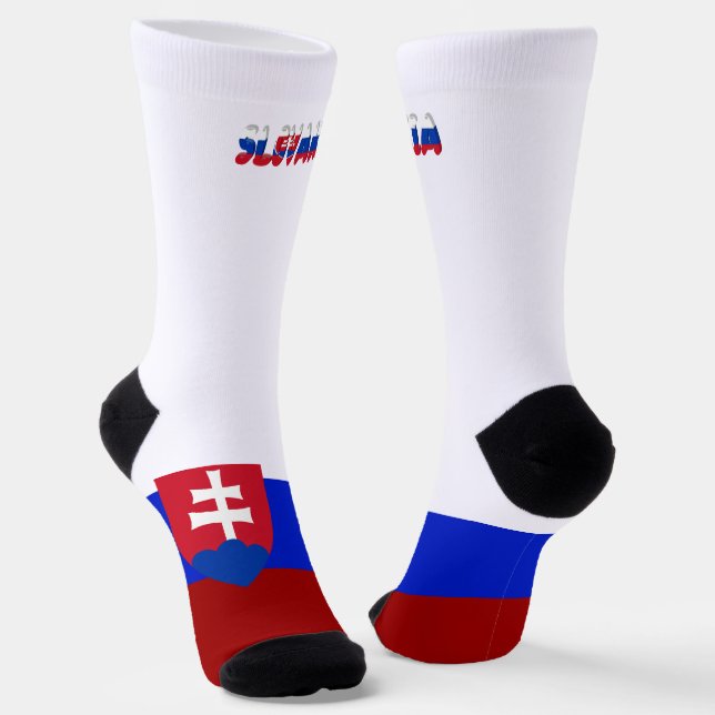 Slowakische Flagge Socken (Gewinkelt)