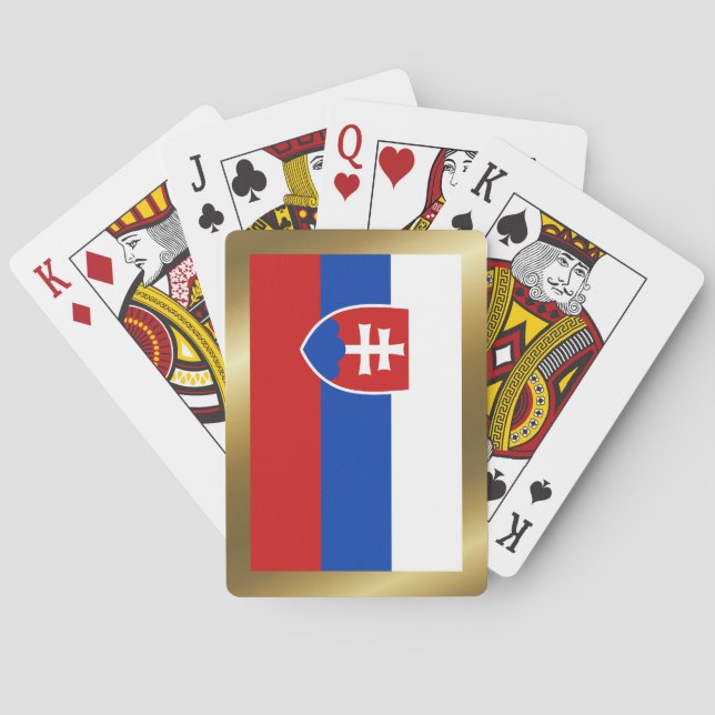 Slowakische Flagge Spielkarten (Rückseite)