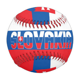 Slowakische Flagge und Wappen Patriotisch Baseball