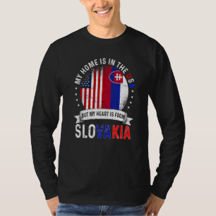 Slowakischer Amerikanischer Patriot Herz ist aus d T-Shirt