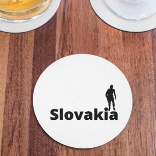 slowakischer Fußballspieler, der Punkt als Ball ve Getränkeuntersetzer