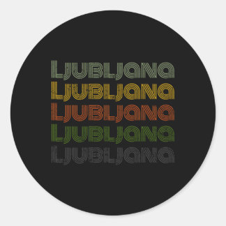 Slowenien 70er Stadt Ljubljana Runder Aufkleber