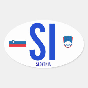 Slowenien* Autoaufkleber Ovaler Aufkleber