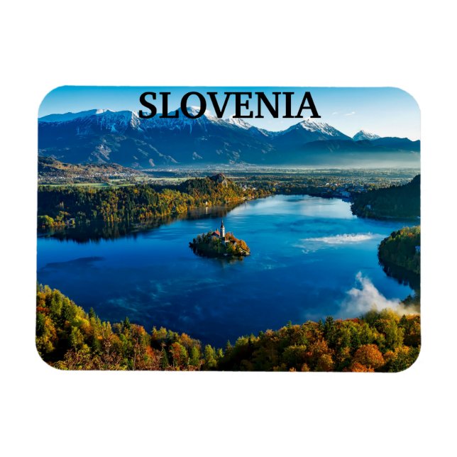 Slowenien - Bled Lake Magnet (Horizontal)