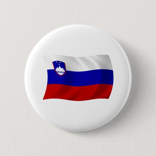 Slowenien-Flagge-Button Button (Vorderseite)