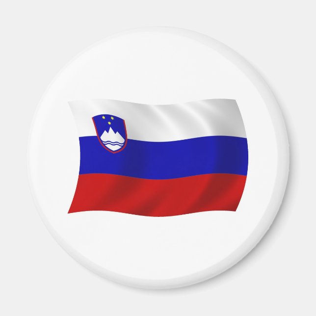 Slowenien Flagge Magnet (Vorne)