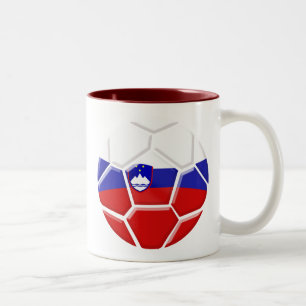 Slowenien-Fußballfußballfangeschenke und -T-Shir Zweifarbige Tasse