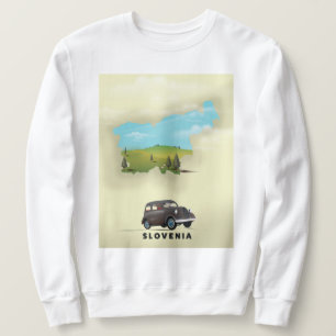 Slowenien Illustriertes Reiseplakat Sweatshirt