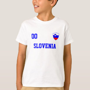 Slowenien Individuelle Name und Anzahl Fußball T-Shirt