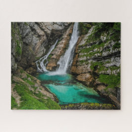 Slowenien Jigsaw Puzzle - Savica Wasserfall