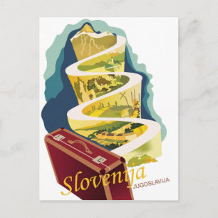Slowenien, Jugoslawien, Vintage-Reise Postkarte