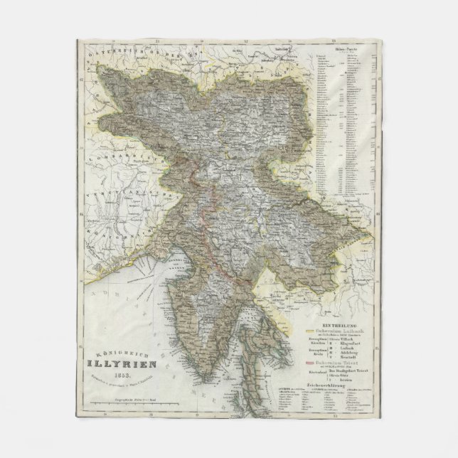 Slowenien, Kroatien Fleecedecke (Vorderseite)