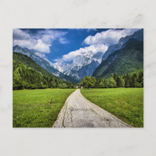 Slowenien, landschaftliches Foto mit den Alpen Postkarte