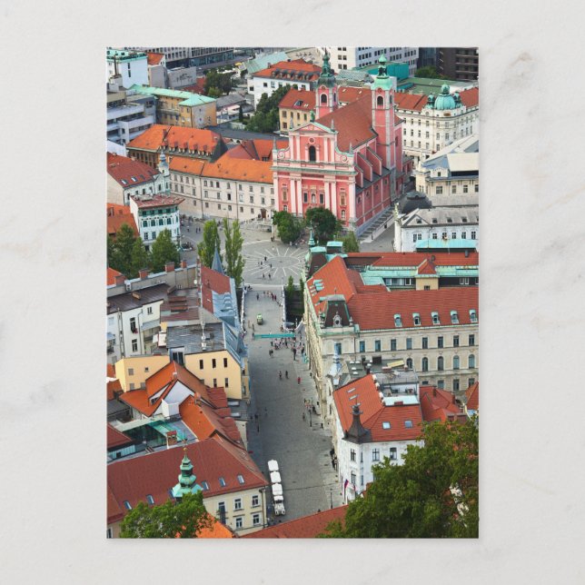 Slowenien - Ljubljana - Sky View Postkarte (Vorderseite)