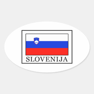 Slowenien Ovaler Aufkleber