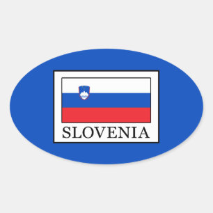 Slowenien Ovaler Aufkleber