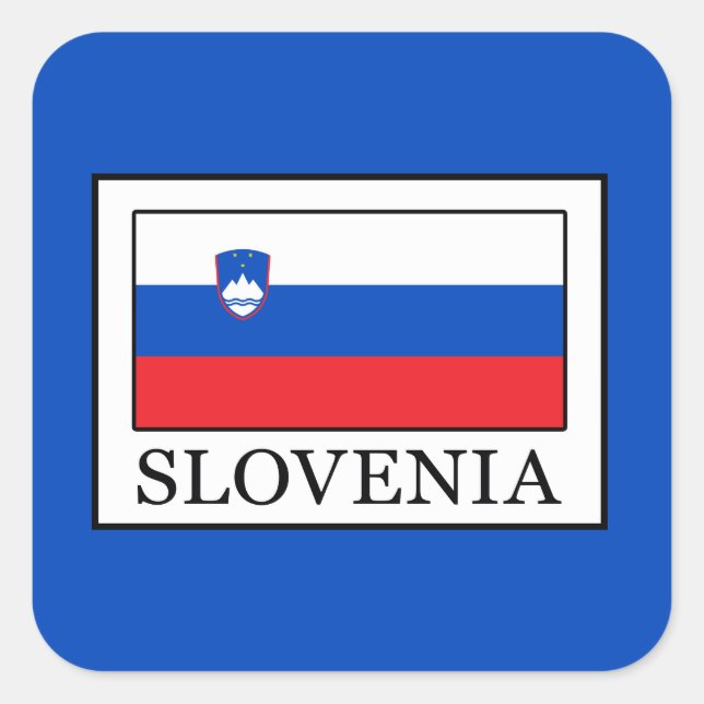 Slowenien Quadratischer Aufkleber (Vorderseite)