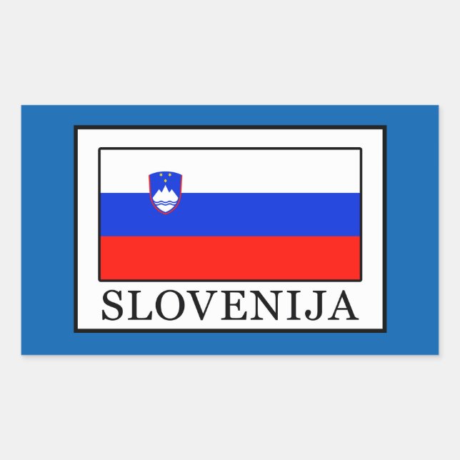Slowenien Rechteckiger Aufkleber (Vorderseite)